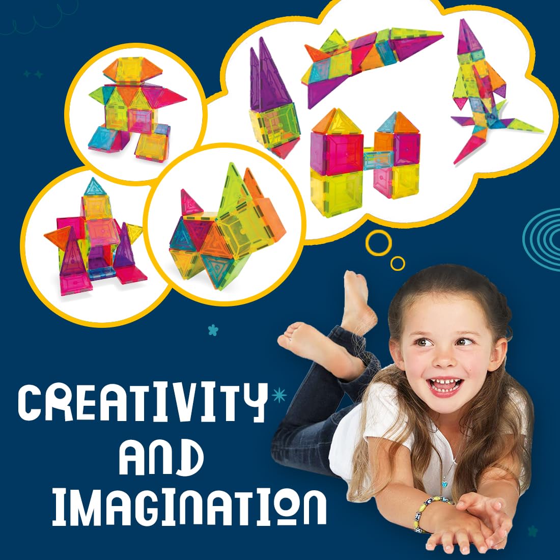 Magnetic Tiles Building Block (48 Pcs)