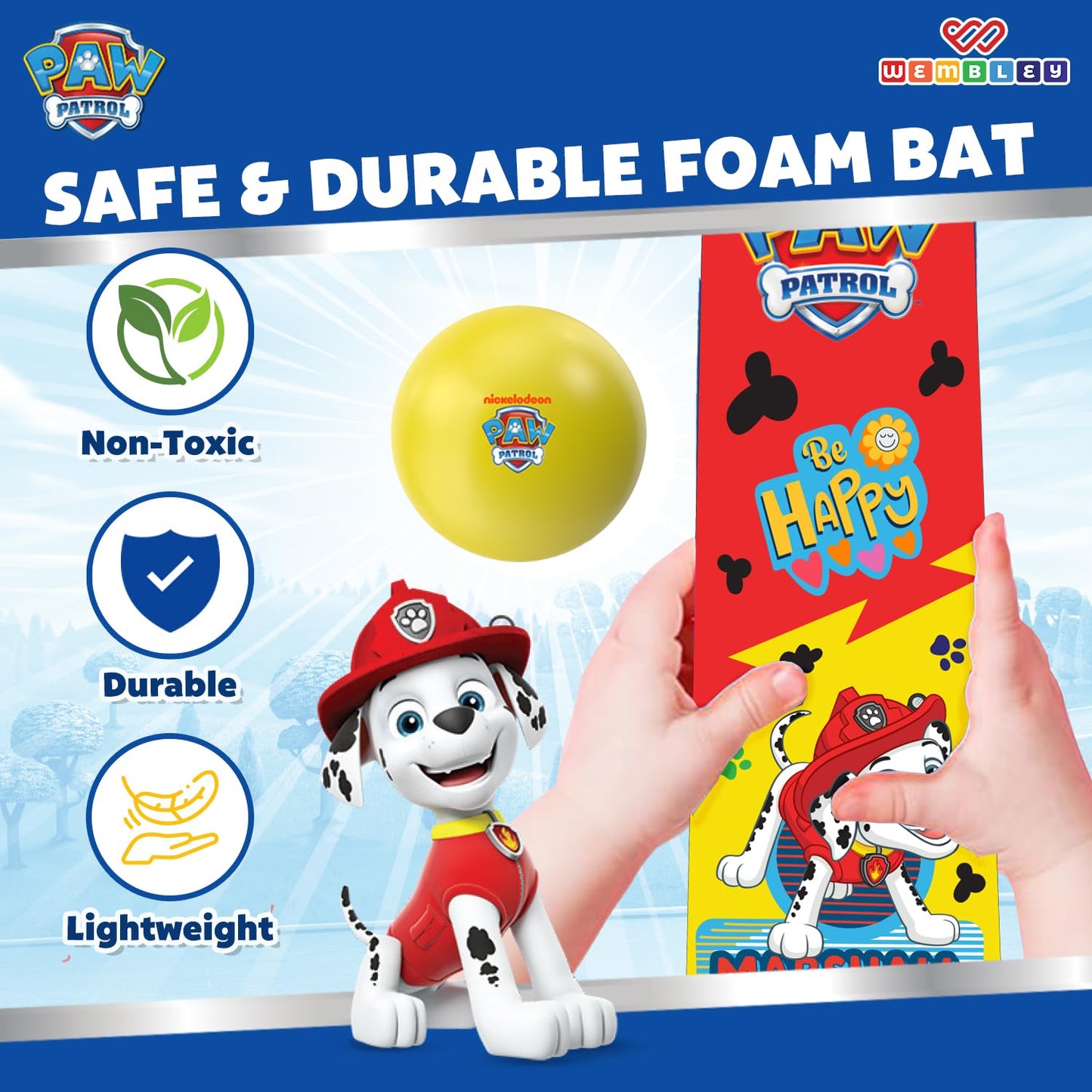 Paw Patrol Foam Bat Ball Set (Marshall)