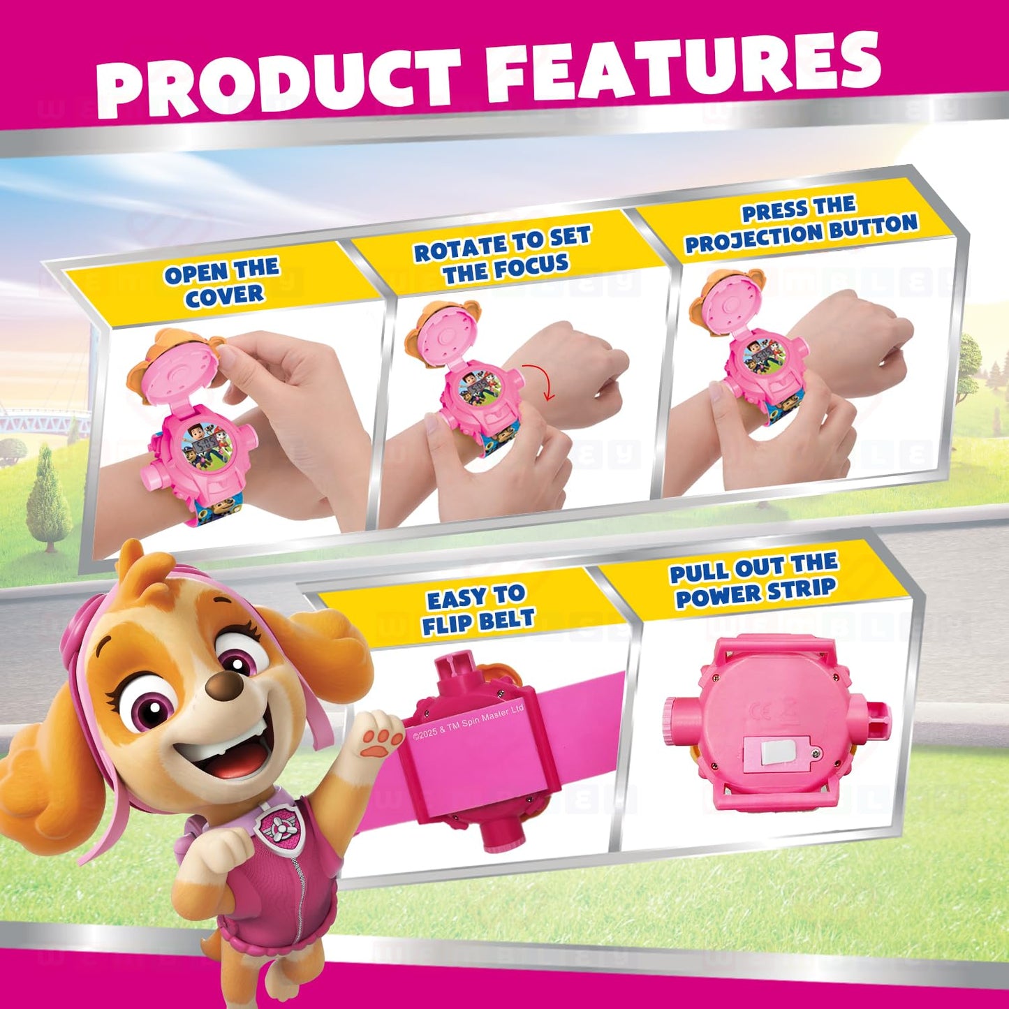Paw Patrol Digital Projector Watch (Skye)