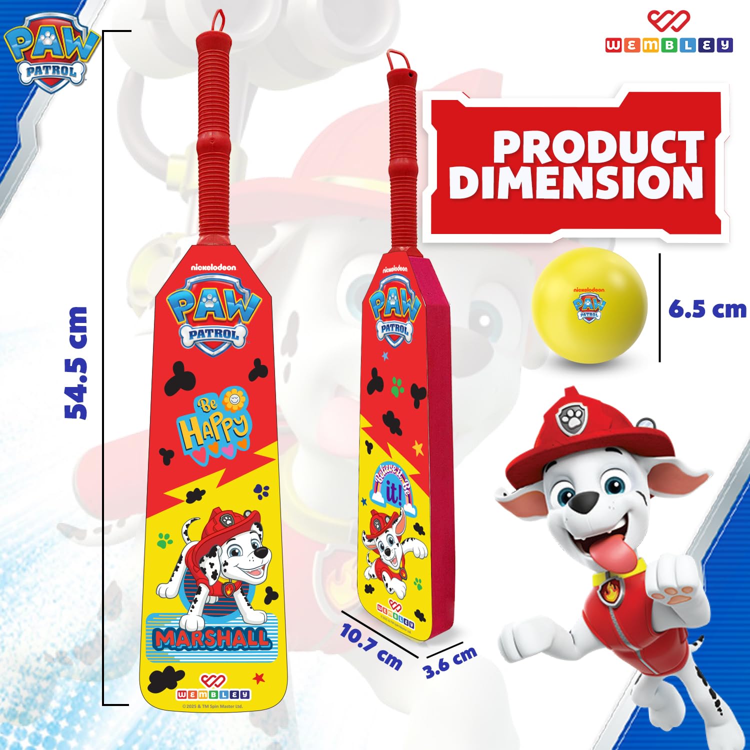 Paw Patrol Foam Bat Ball Set (Marshall)