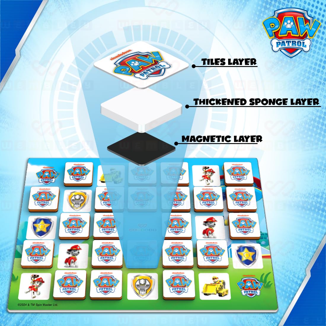 Paw Patrol Magnetic Memory Match Board Game
