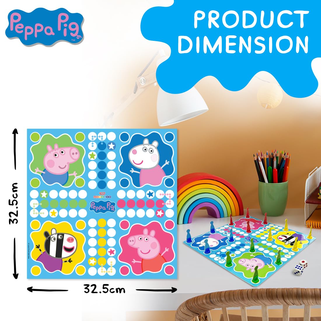 Peppa Pig Magnetic 2 in 1 Ludo Board Game