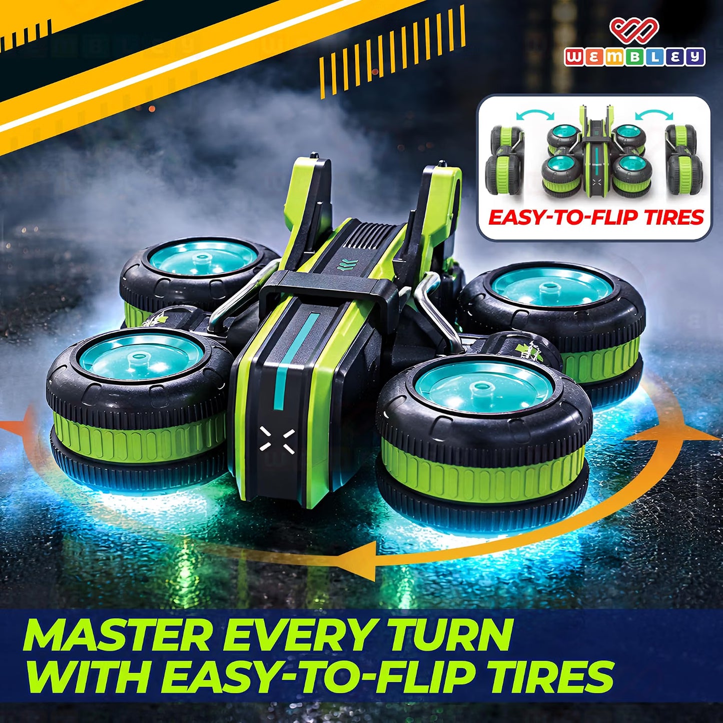 Blaze RC Drift Car with 2.4 GHz Remote Control & 360° Stunt Action