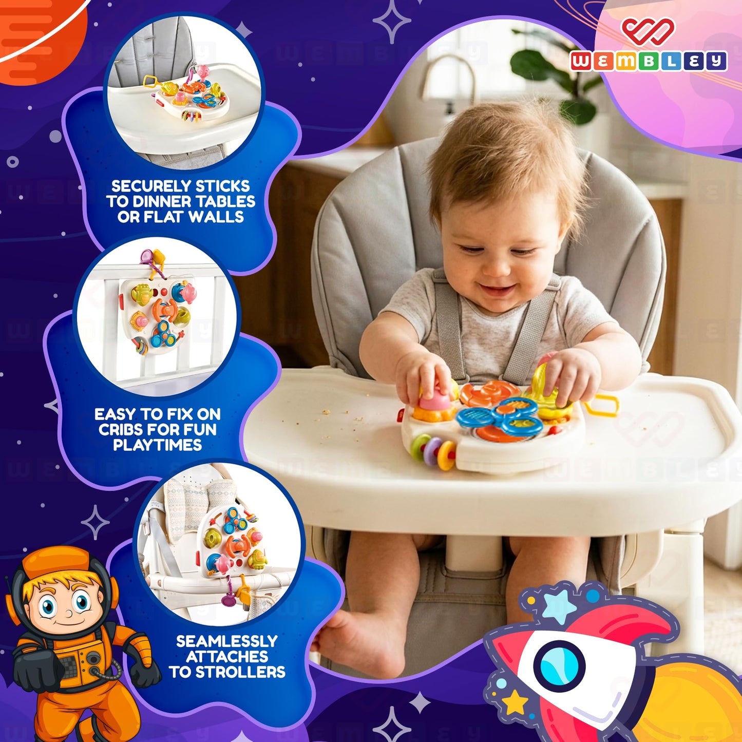 Mini Space Busy Board for Babies