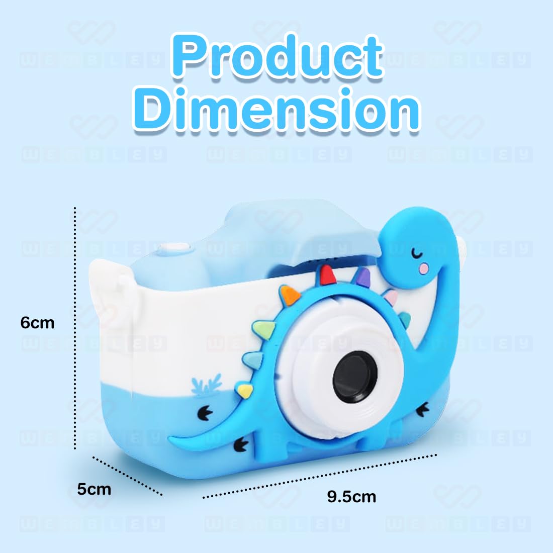 Kids Digital Camera Dino Design Video Recorder - Blue