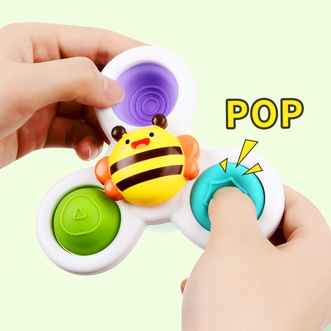 Suction Spinner Baby Bath Toys 3 Pcs (Flower)