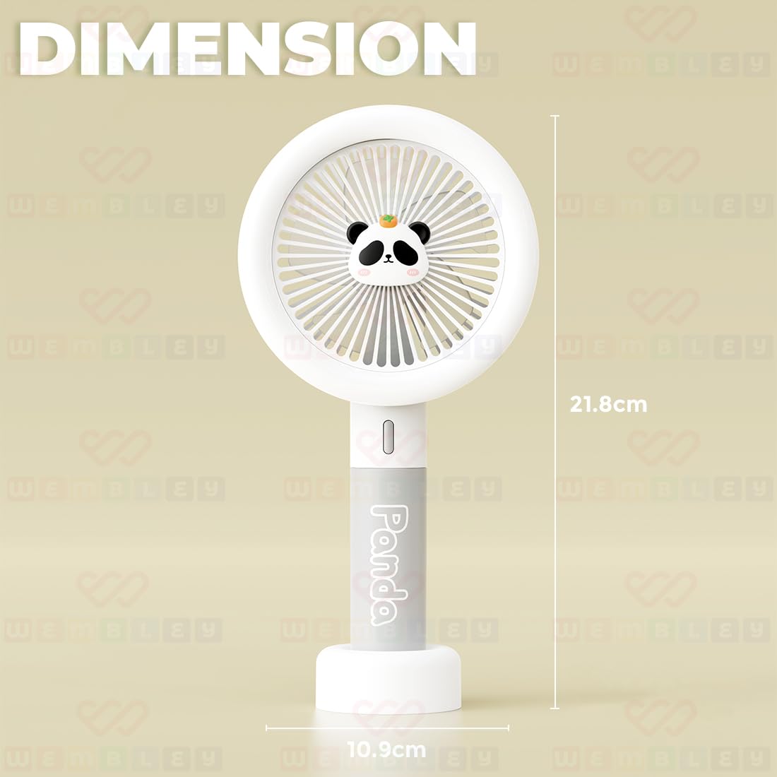 Mini Handheld Rechargeable Desktop Fan (Panda)
