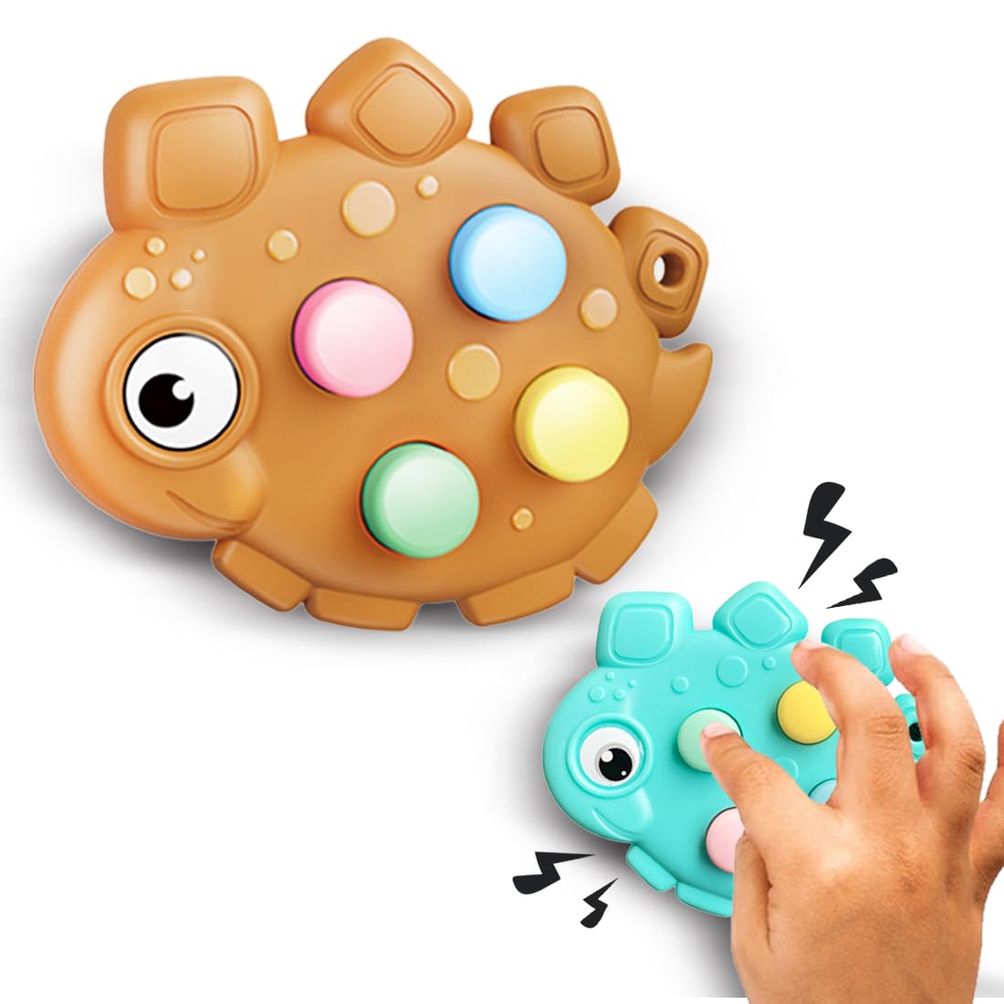 Non-Toxic Pop It Out Animal-Themed Fidget Toy for Kids (Brown)