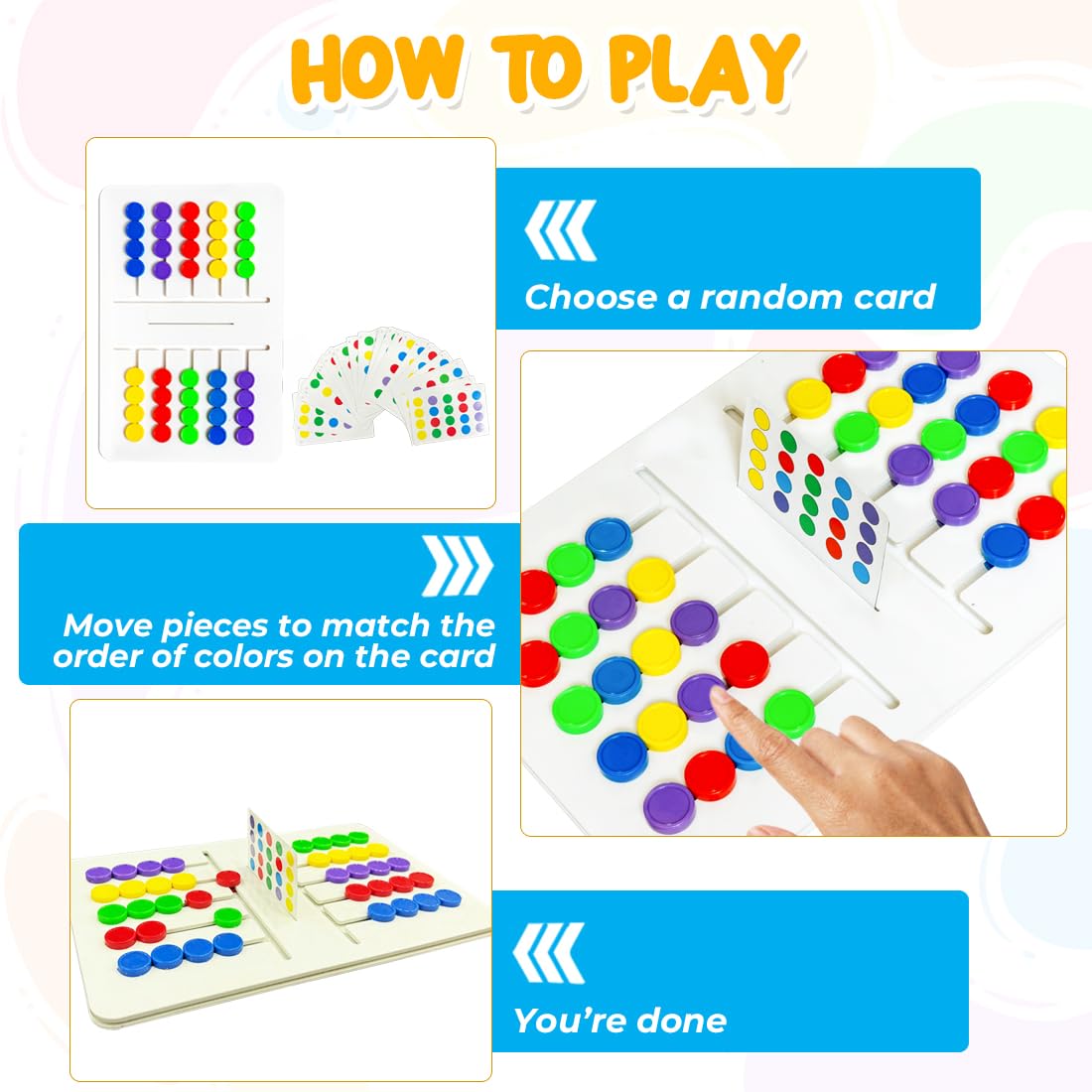 Montessori Sliding Educational Color Matching Activity Set for Kids