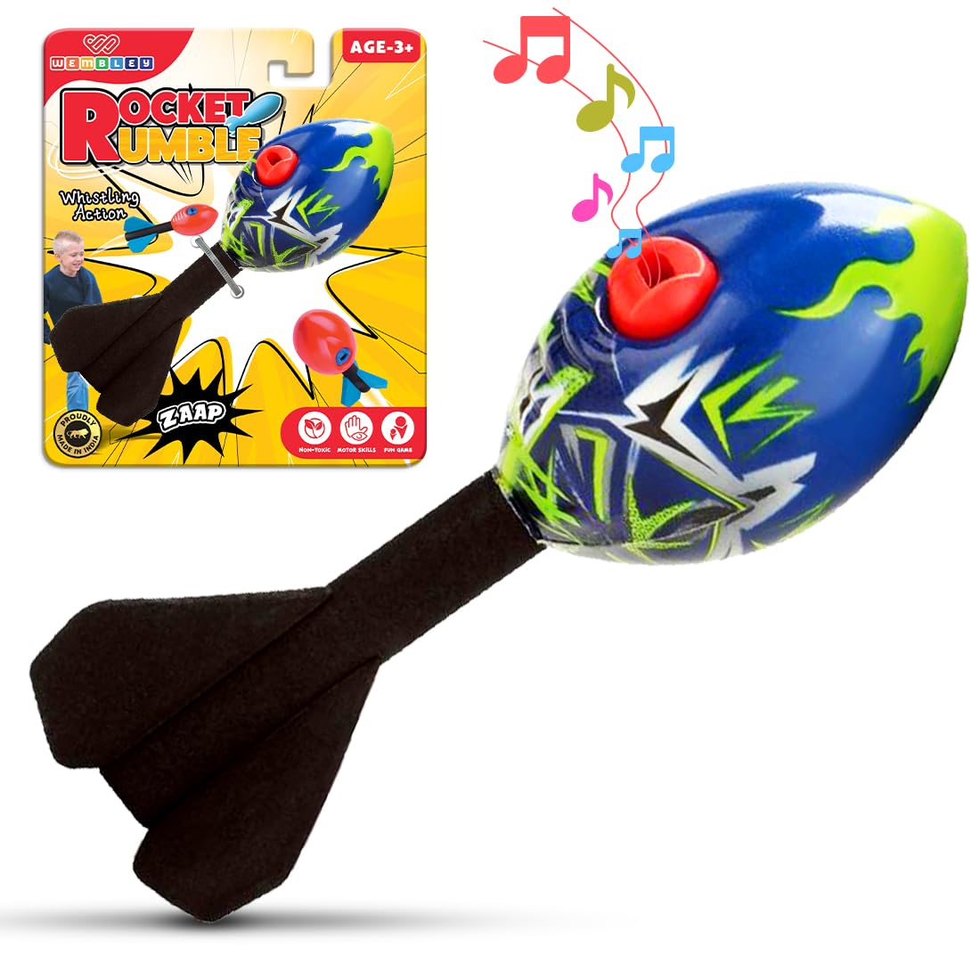 Missile Foam Rocket Toy with Whistling Sound (Blue)