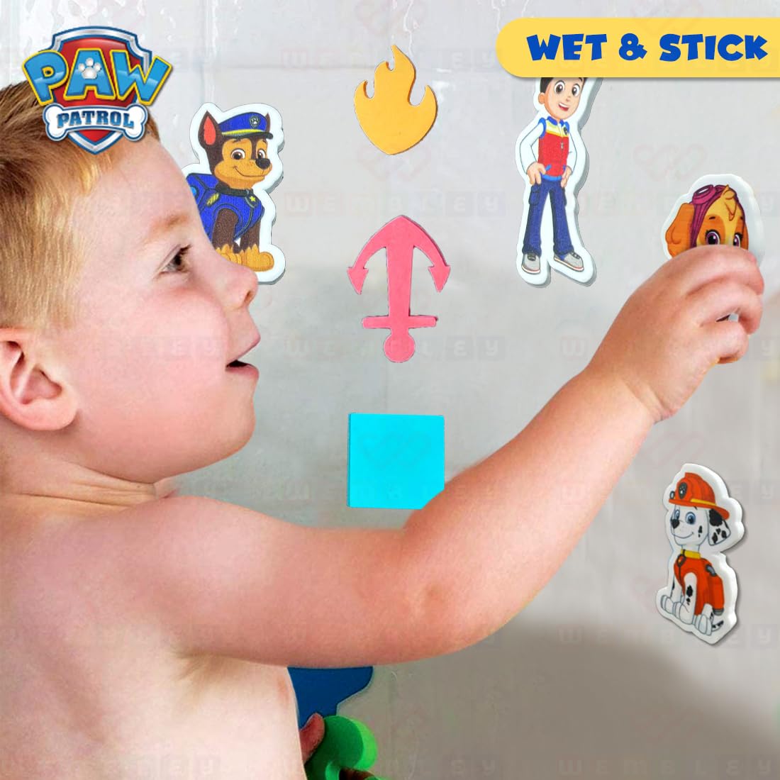 Paw Patrol Foam Cutouts Bath Toy-Set of 32