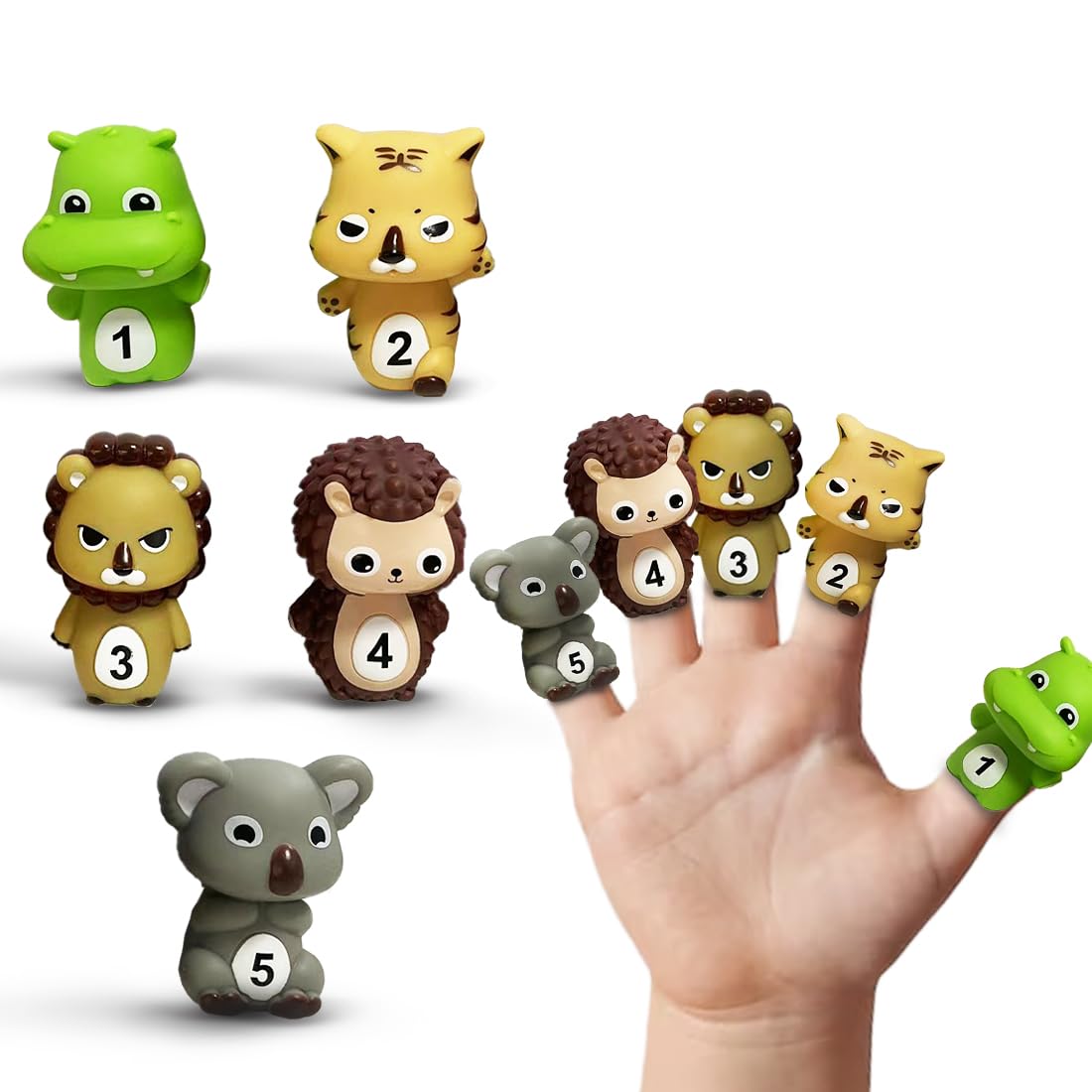 Wembley Animal Finger Puppet Toys for Kids (5 Pcs)