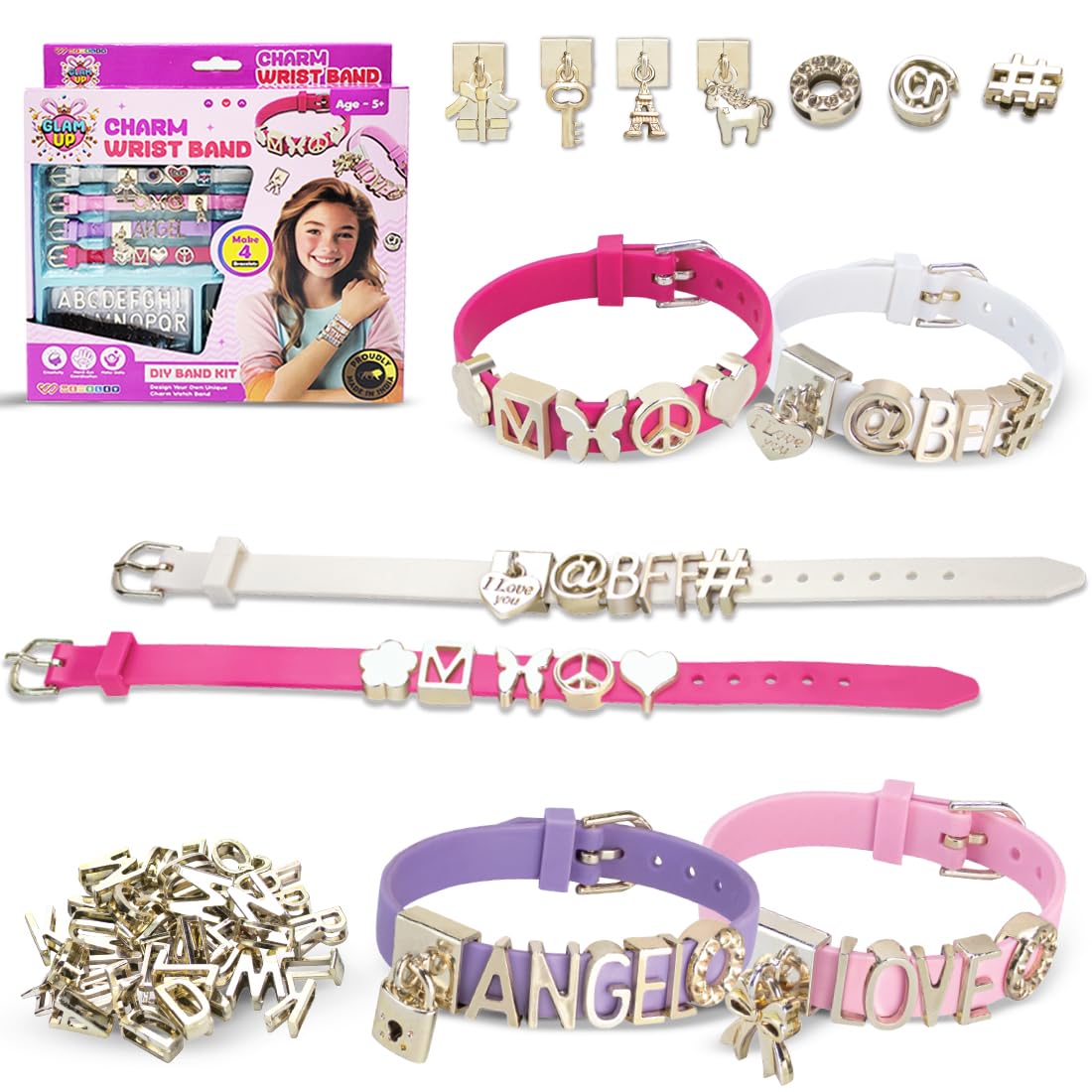 DIY Unique Friendship Band Making Kit with Charms & Bands