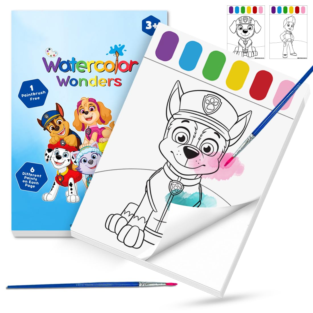 Paw Patrol Watercolor Painting Book