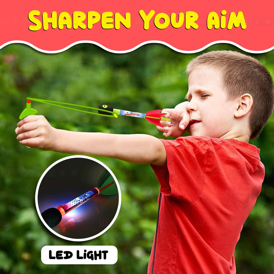 Sky Foam Rocket Launcher with Slingshot for Kids (Pack of 1)
