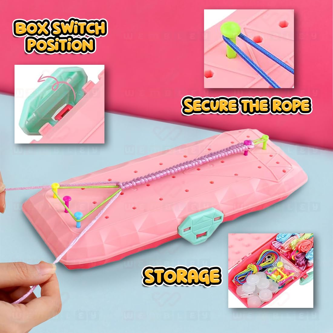 DIY Bracelet Making Set for Girls with Ropes & Accessories