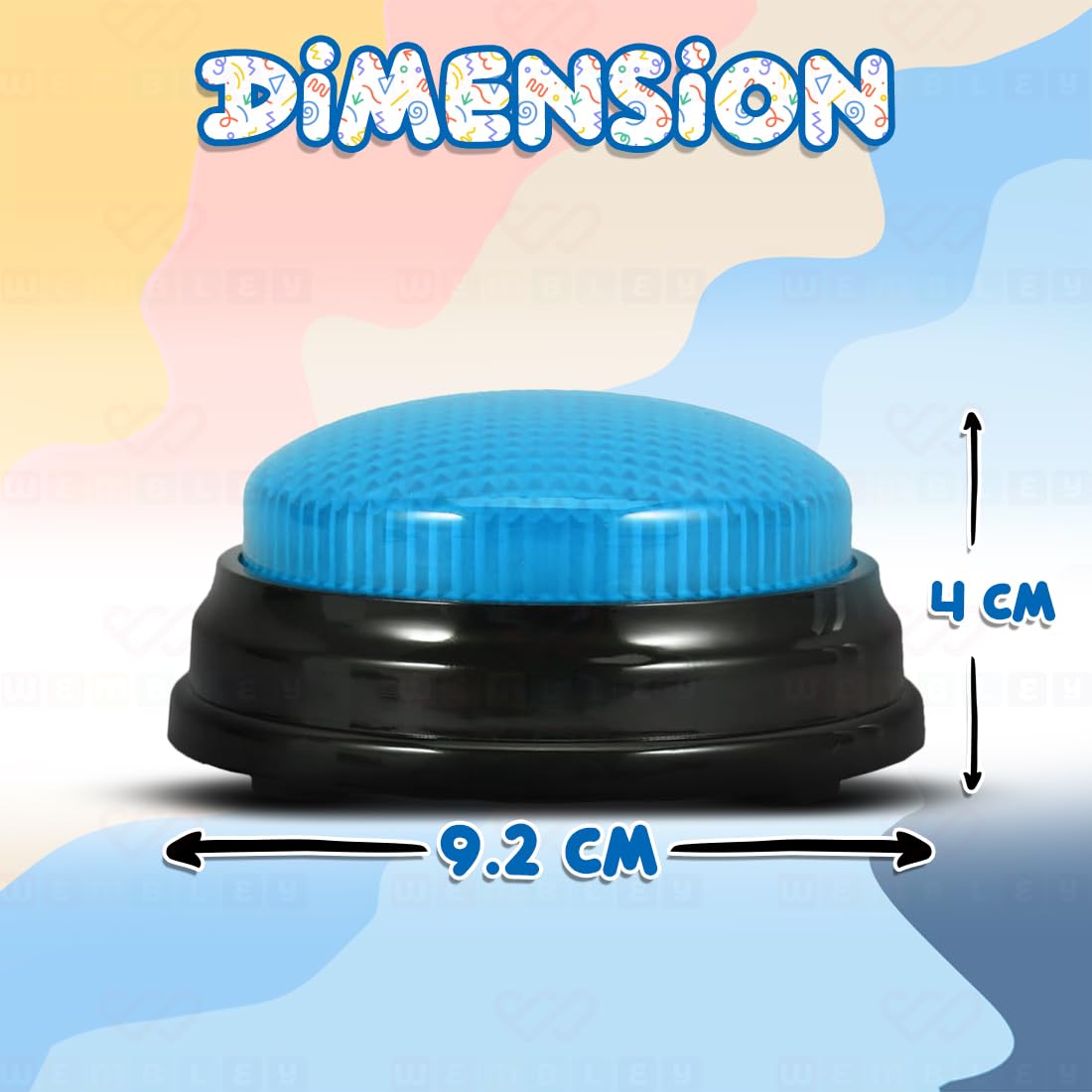 Interactive Quiz Buzzer with Blue LED Light & Punch Sound