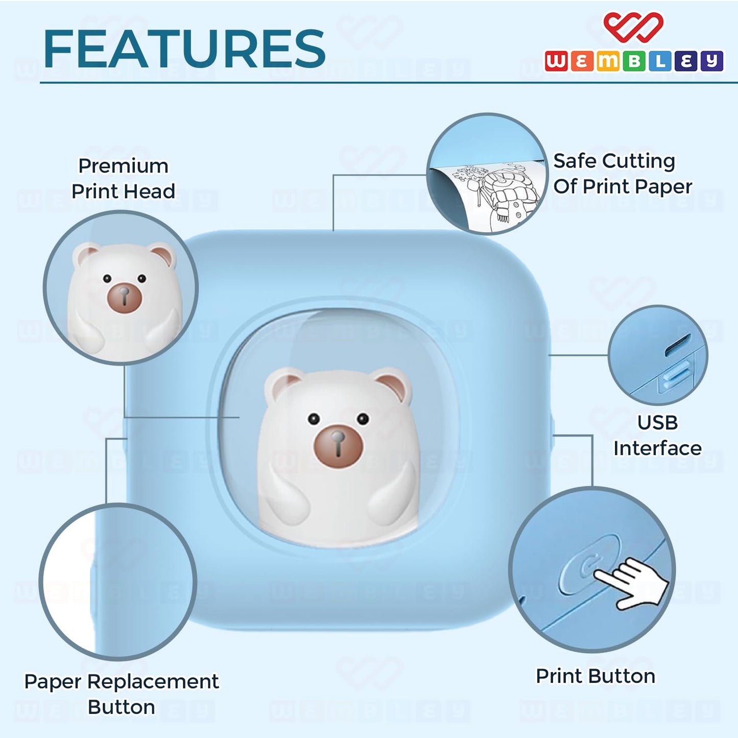 Mini Bear Themed Thermal Printer