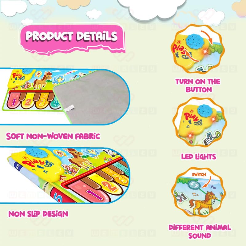 Musical Piano Mat with Animal Sounds & Music (Animal)