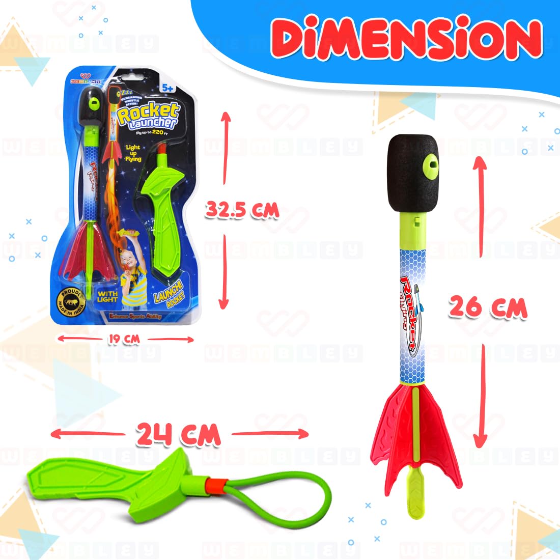 Sky Foam Rocket Launcher with Slingshot for Kids (Pack of 1)