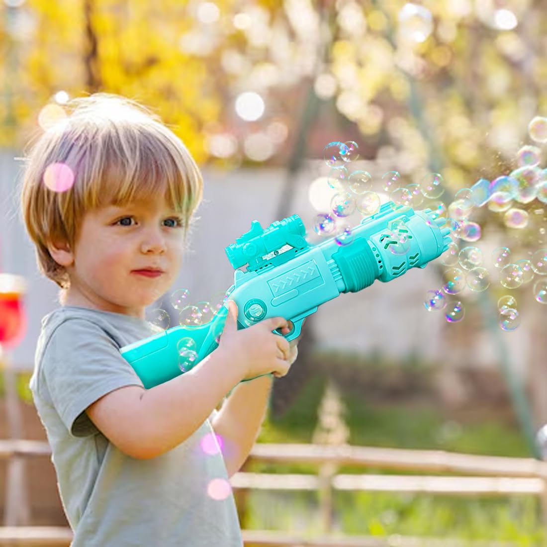 Sniper Electric Bubble Gun Machine With 19 Inlets, Lights & Music