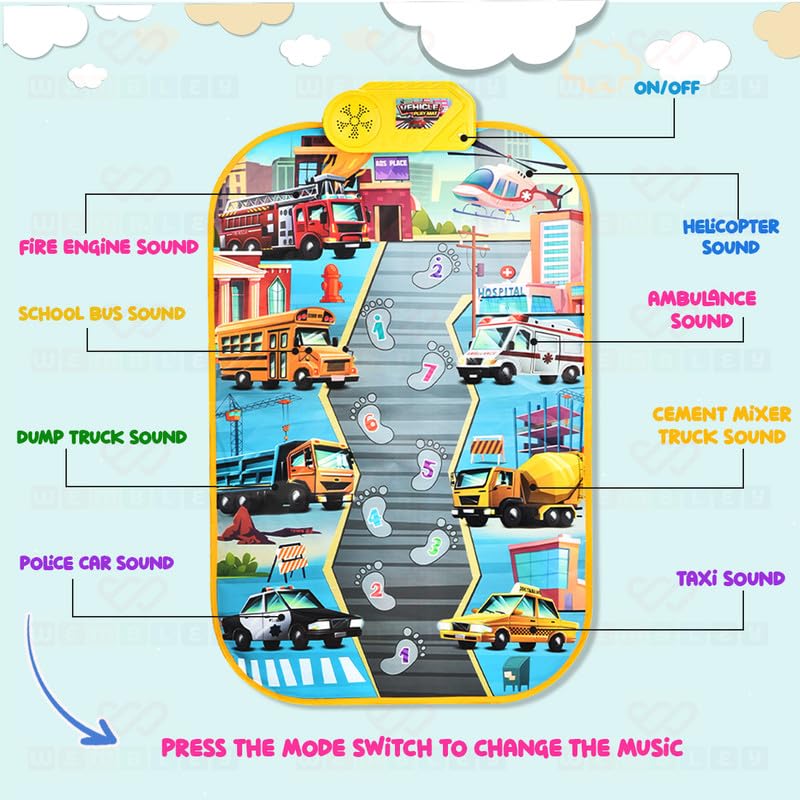 Musical Play Mat with Nine Vehicle Sounds (Vehicle)