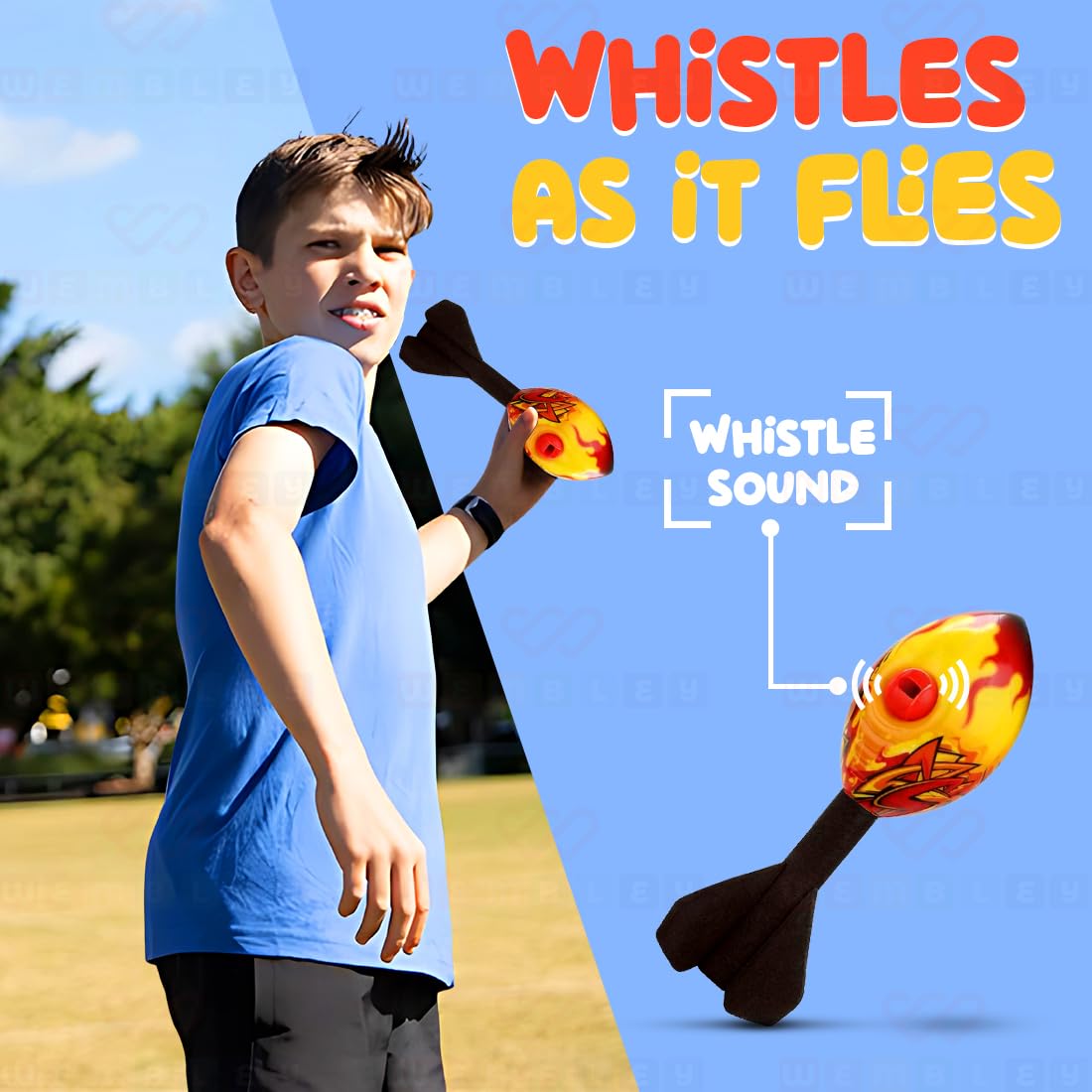 Missile Foam Rocket Toy with Whistling Sound (Yellow)