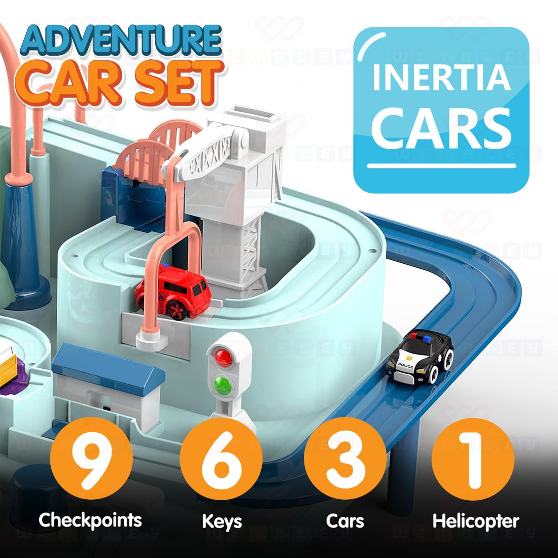 Inertia Car Adventure Race Track Set for Kids