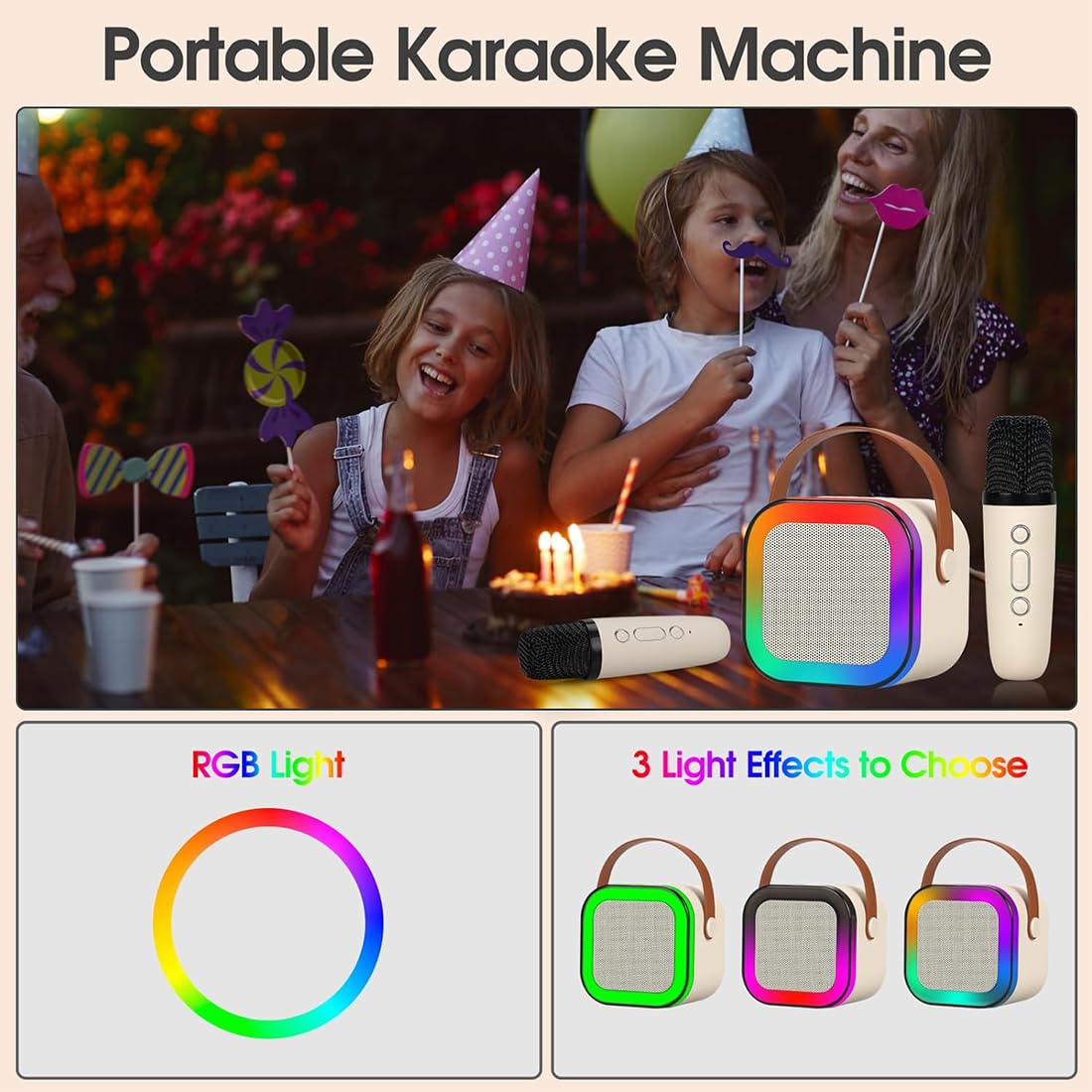 Wireless Karaoke Set with Mic & Speaker (Modern)