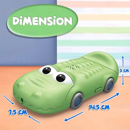Crocodile Themed Functional & Educational Projection Toy Phone (Green)