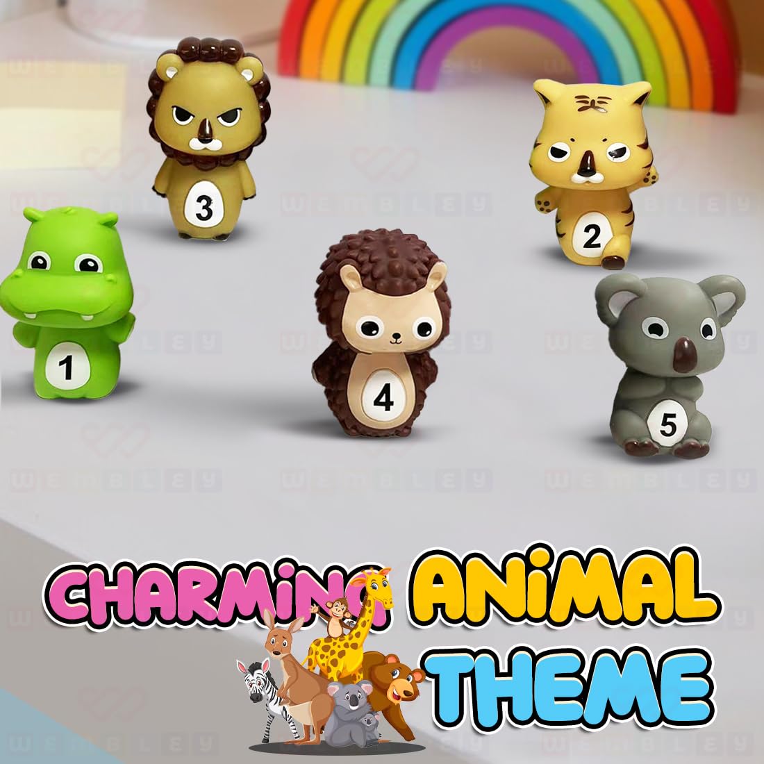 Wembley Animal Finger Puppet Toys for Kids (5 Pcs)