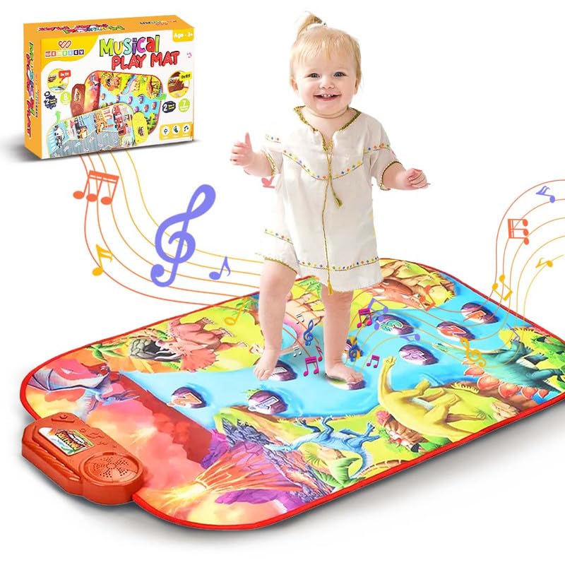 Musical Baby Play Mat for Kids with Sound Effects (Dinosaur)