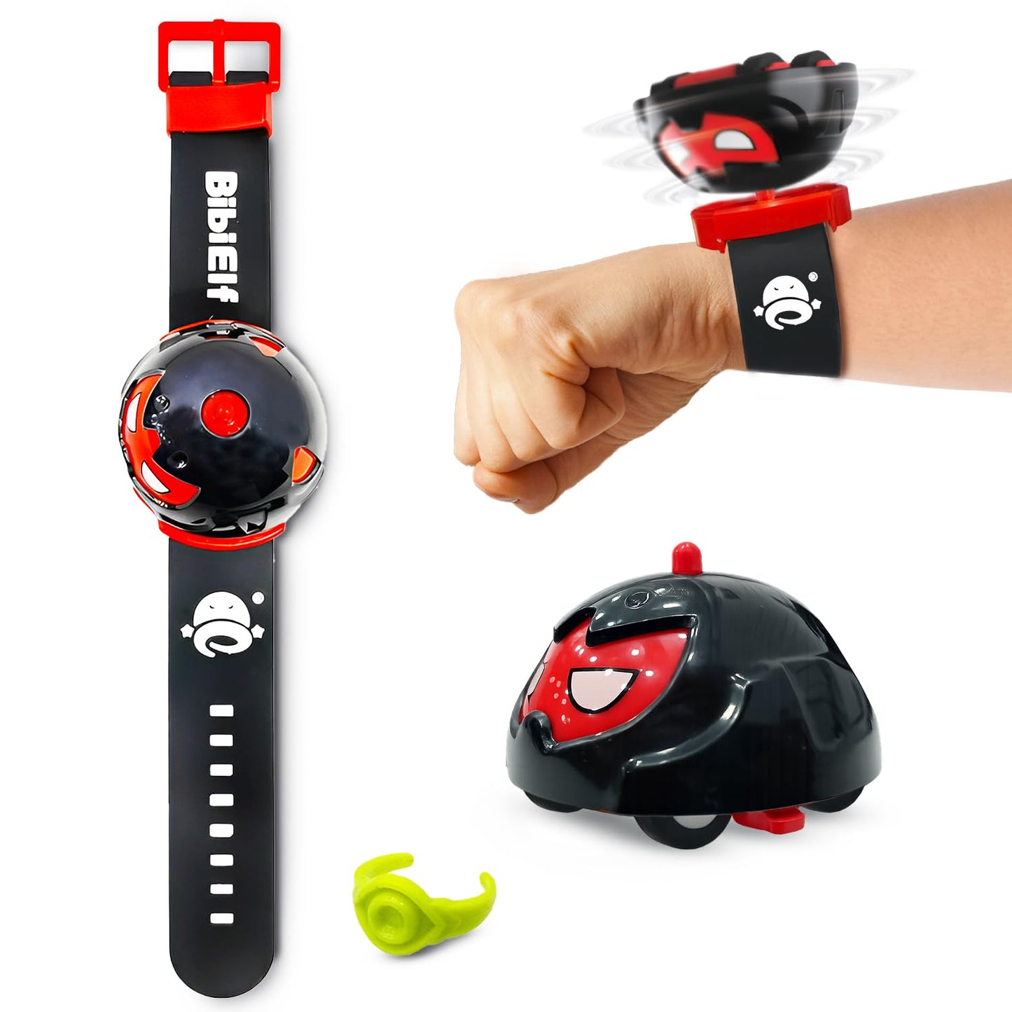 3-In-1 Gyro Chariot Wrist Watch-Style Spinner Toy Car for Kids