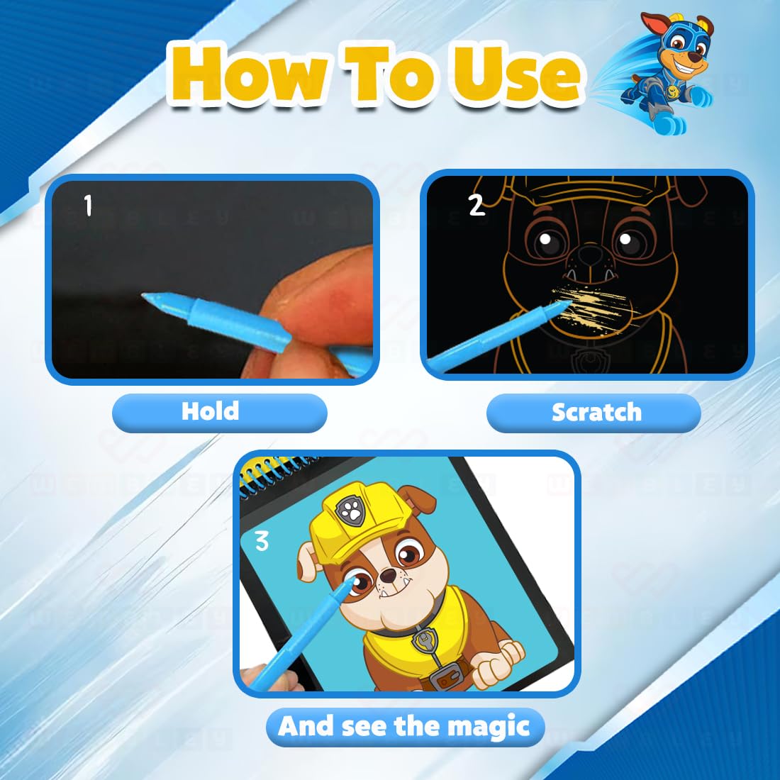 Paw Patrol Scratch Pad Art Notepad DIY Set