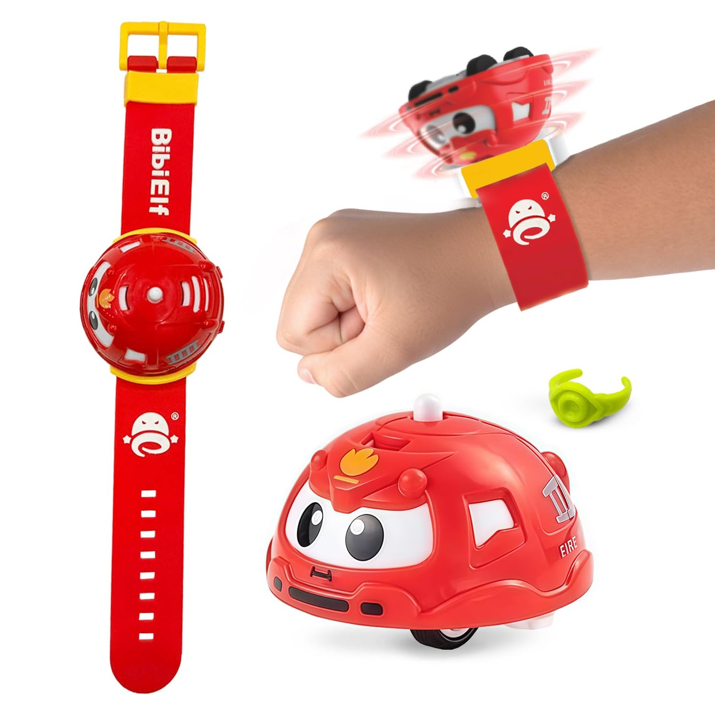 3-In-1 Gyro Chariot Wrist Watch-Style Spinner Toy Car for Kids
