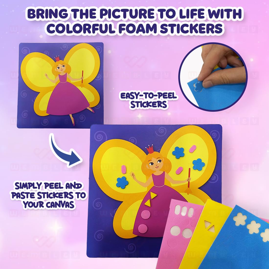 Princess-Themed Foam Sticker Art Set with 500+ Stickers