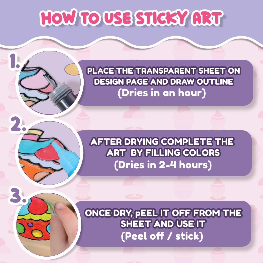 DIY 3D Window Art Glass Painting Set (Dessert)
