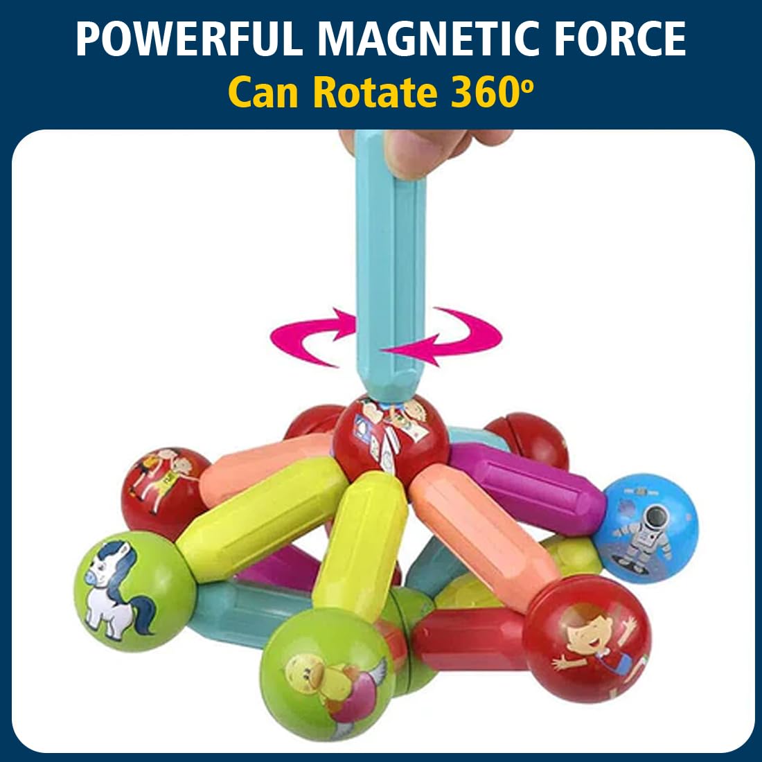 Magnetic Sticks Building Blocks for Kids (24 Pcs)