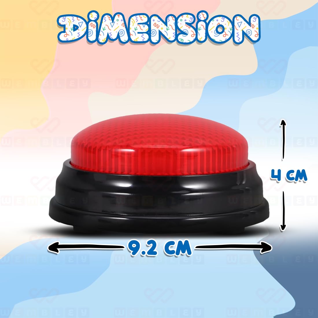 Interactive Quiz Buzzer with Red LED Light & Siren Sound