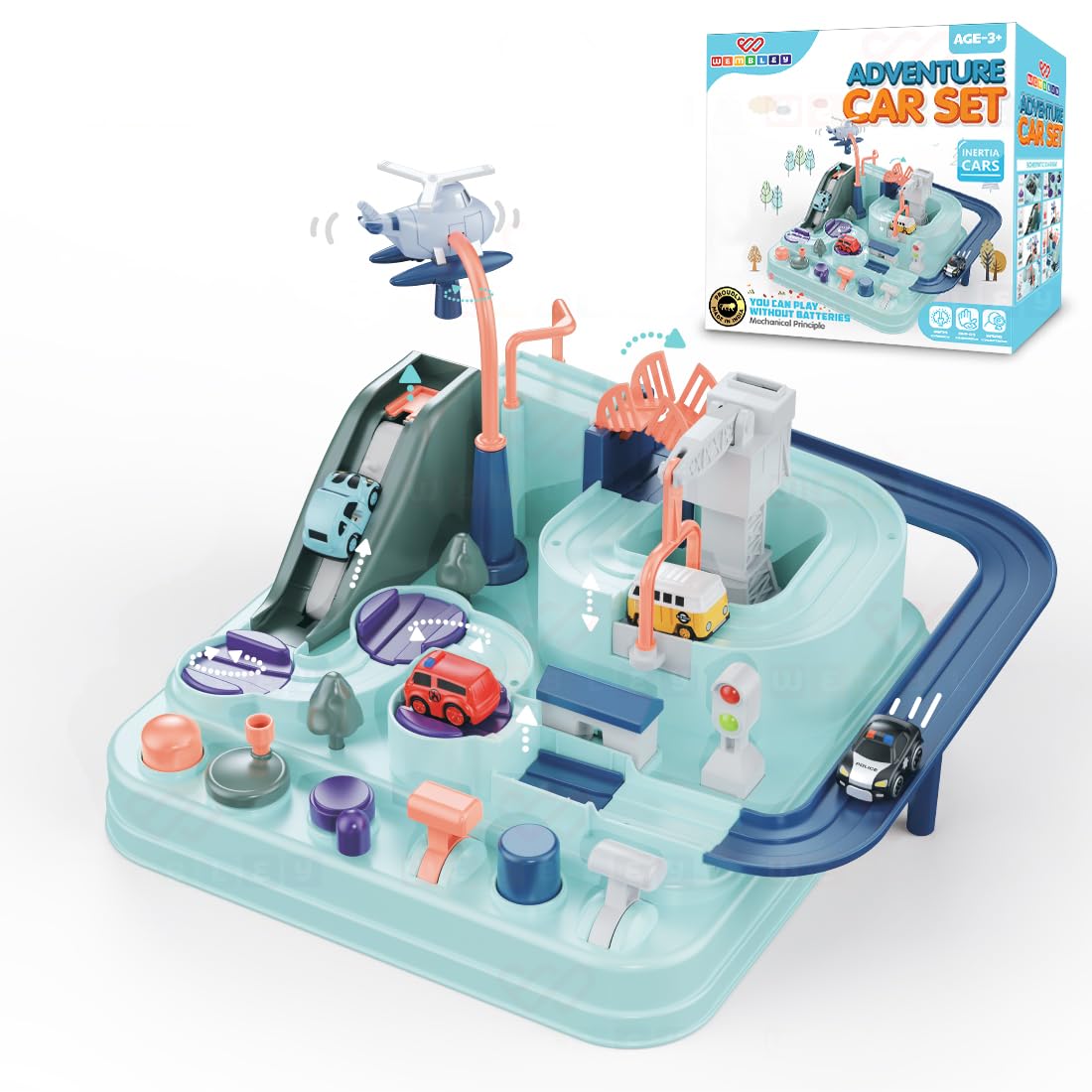 Inertia Car Adventure Race Track Set for Kids