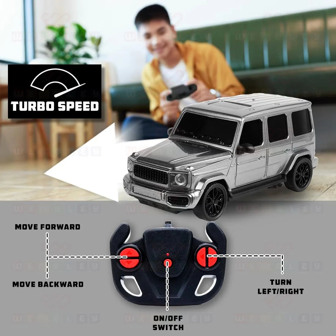 Rechargeable Remote Control RC Toy Car (G Wagon)