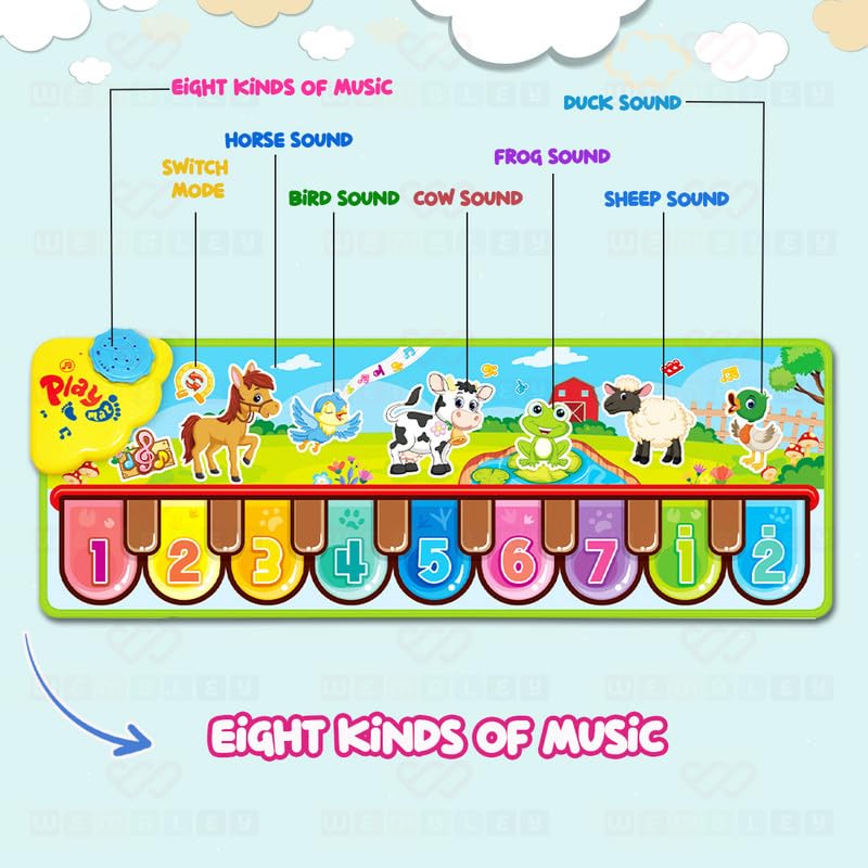 Musical Piano Mat with Animal Sounds & Music (Animal)