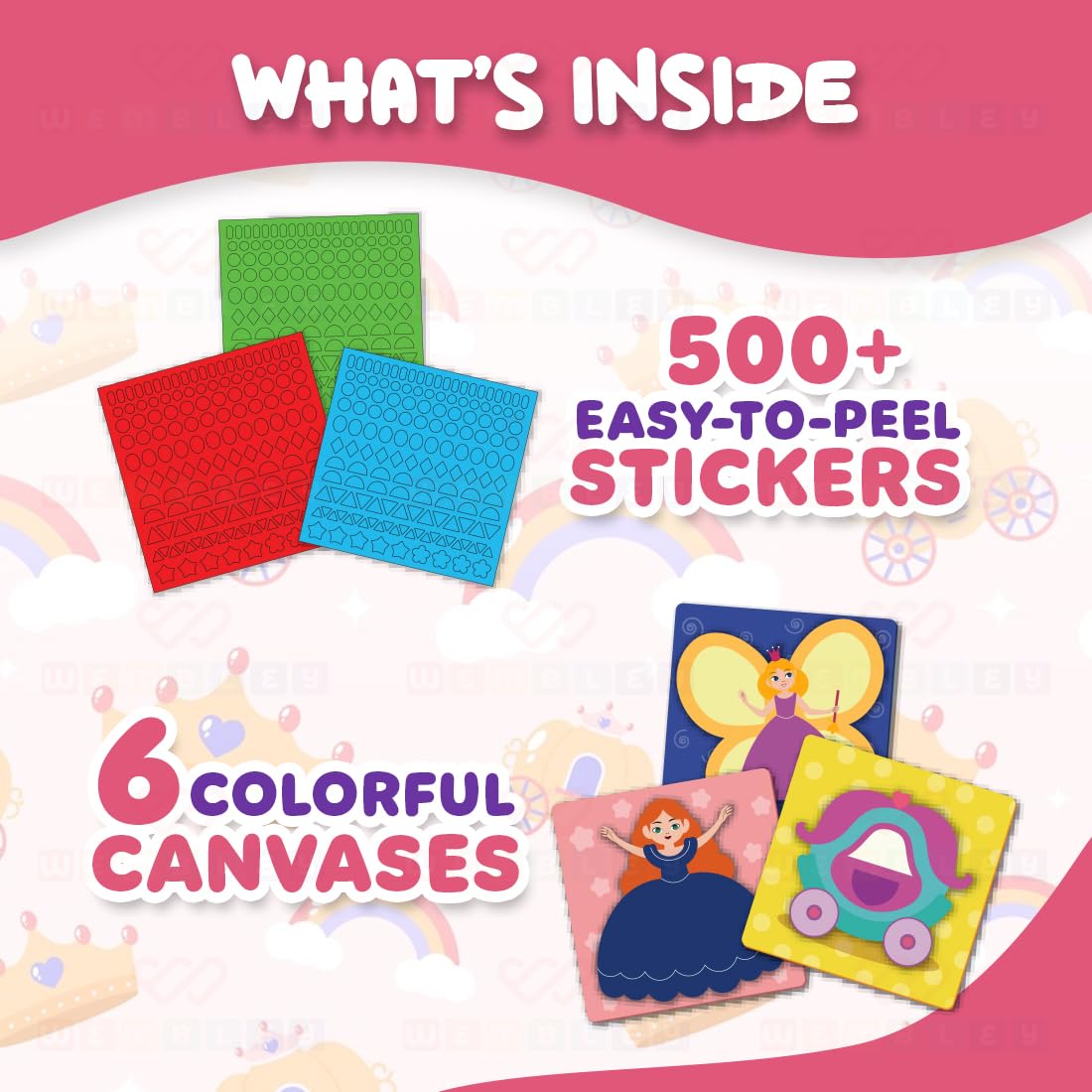 Princess-Themed Foam Sticker Art Set with 500+ Stickers