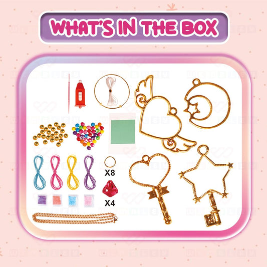 DIY Sparkling Crystal Jewelry Making Set for Girls (Star Theme)