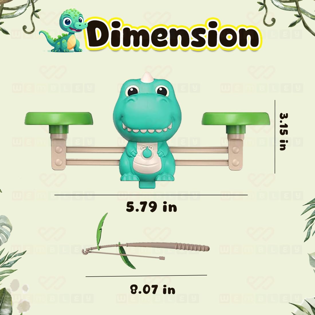 2-In-1 Dino Balancing Toy for Counting & Number Learning