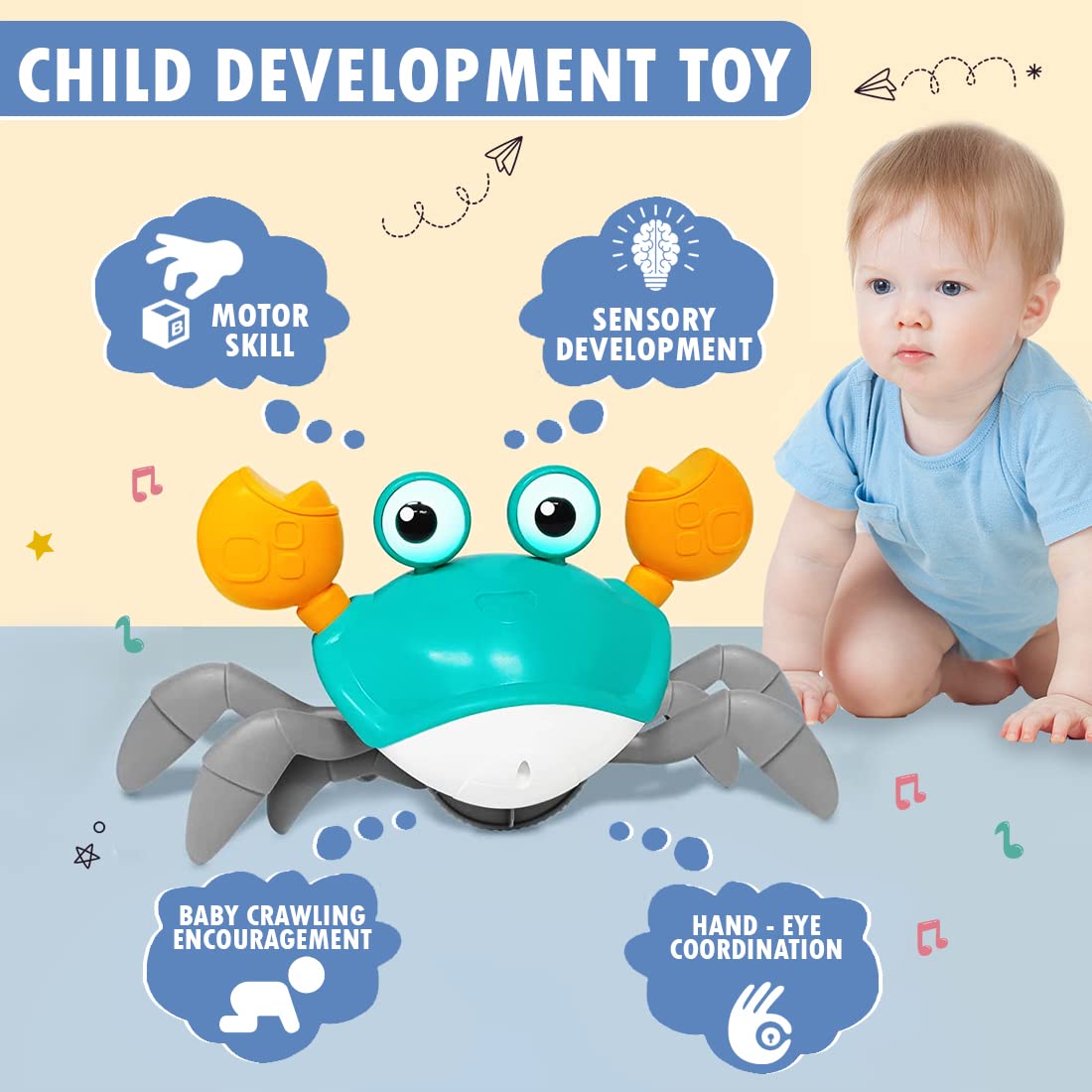 Dancing & Crawling Crab Baby Toy