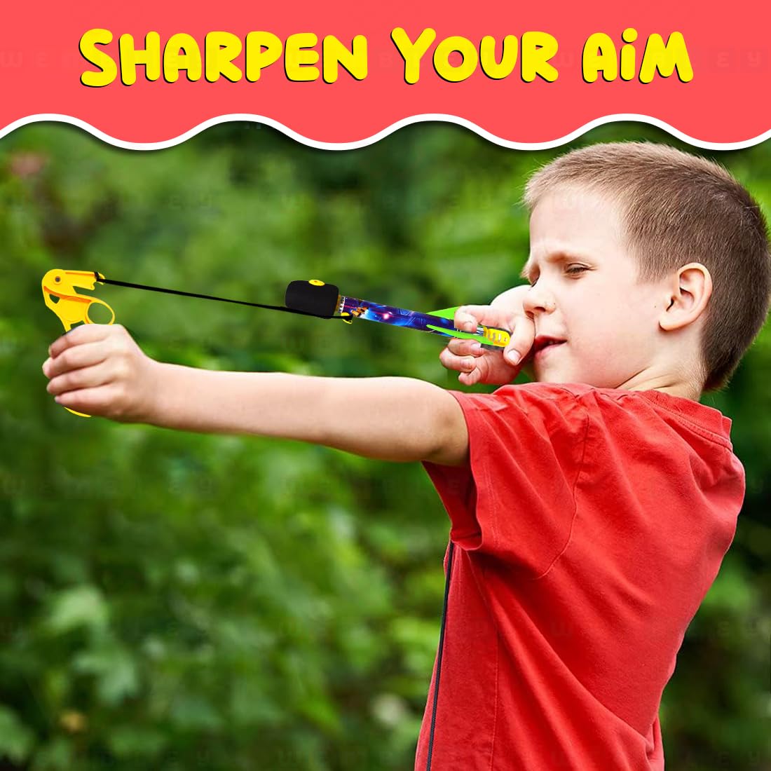 Sky Foam Rocket Launcher with Slingshot for Kids (Pack of 2)
