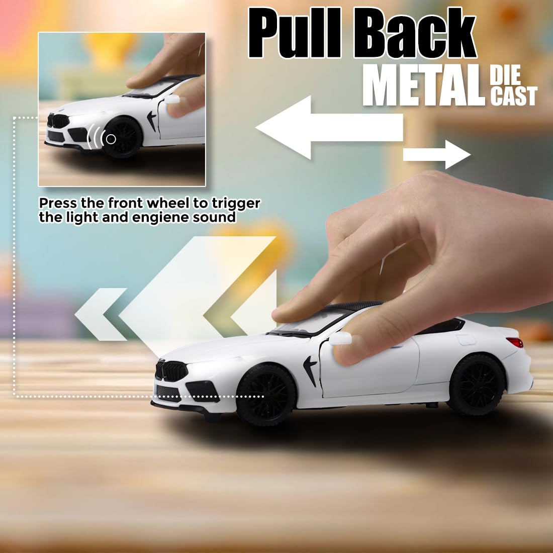 Metal Pull Back Toy Die-cast Model Car (BMW)