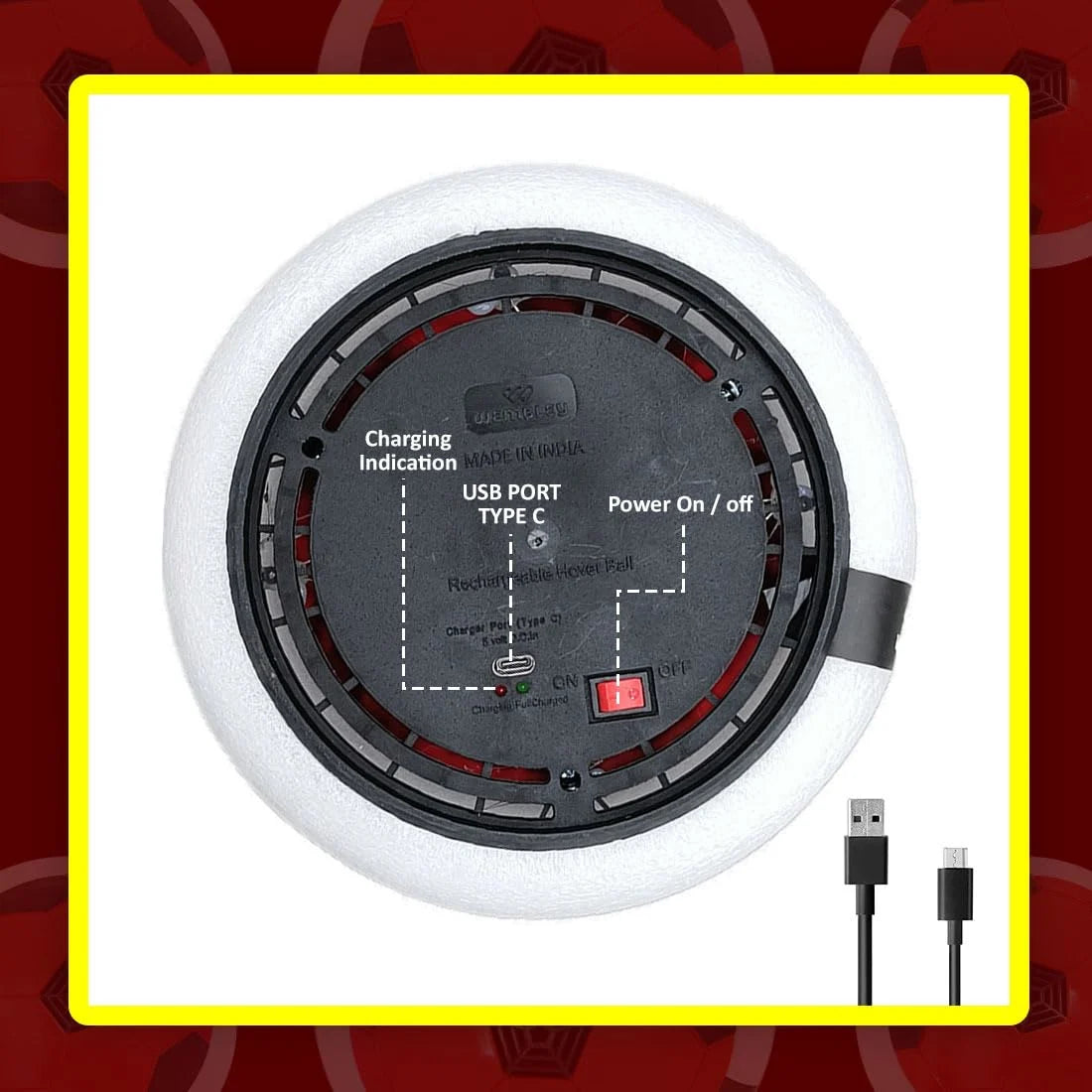 Rechargeable Battery Powered Hover Football Game