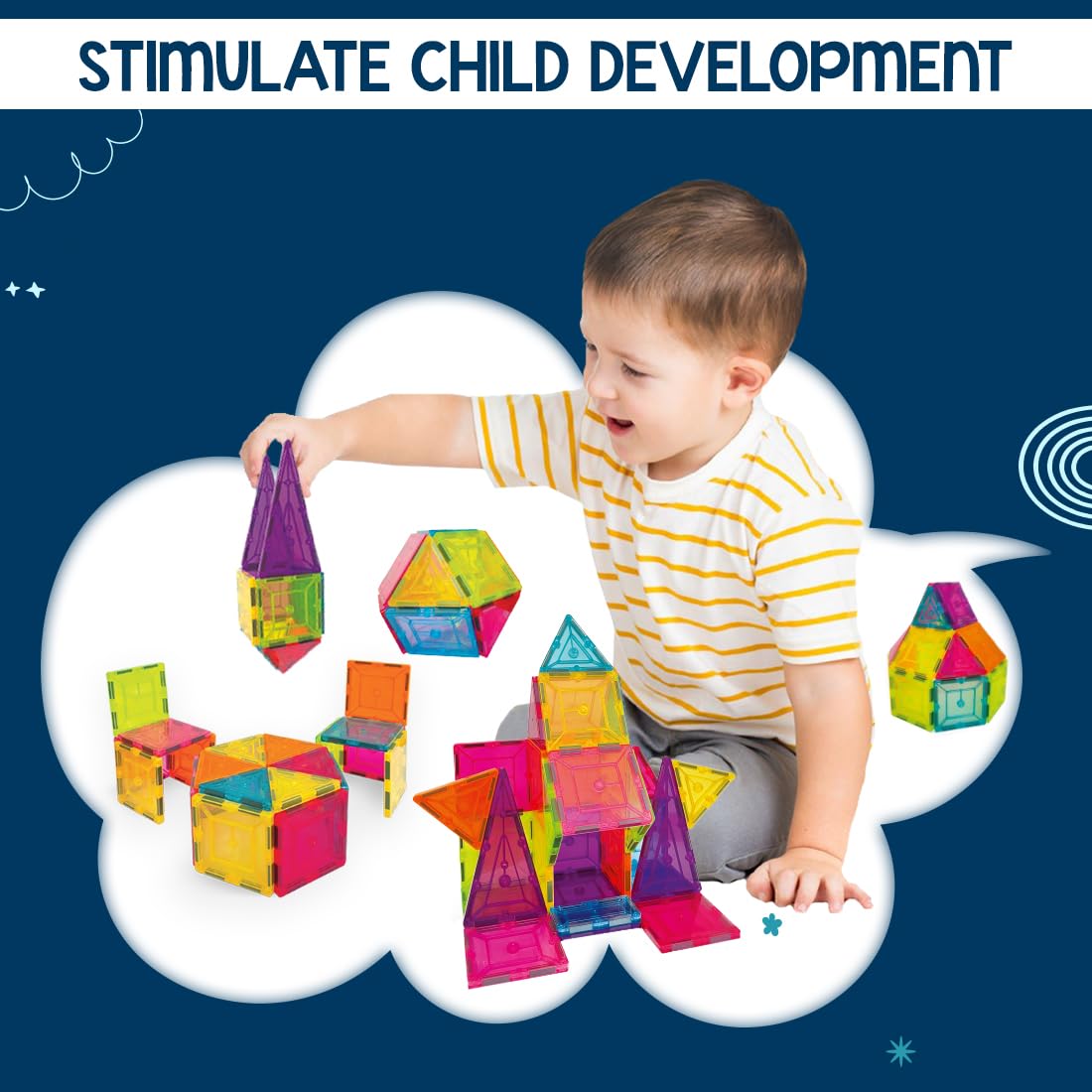 Magnetic Tiles Building Block (10 Pcs)